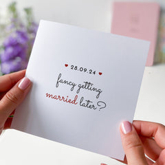 Fancy Getting Married Later Wedding Morning Gift Card For Wedding Day With Flower Wedding Square Card Hubby Wifey Husband Wife Fiance