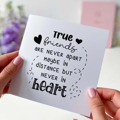 Far Away Card True Friends Are Never Apart Maybe In Distance But Never In Heart Gift For Best Friend Friendship Work Colleague Long Distance