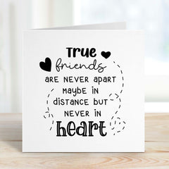 Far Away Card True Friends Are Never Apart Maybe In Distance But Never In Heart Gift For Best Friend Friendship Work Colleague Long Distance