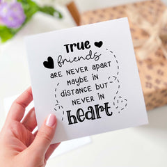 Far Away Card True Friends Are Never Apart Maybe In Distance But Never In Heart Gift For Best Friend Friendship Work Colleague Long Distance