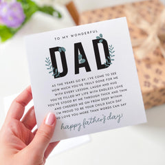 Father's Day Card for Dad Sentimental Verse Design Thoughtful Keepsake Father's Day Card to Show Love and Appreciation from Kids