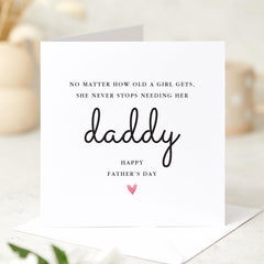 Father’s Day Card for Daddy From Daughter Cute Quote Card to Celebrate the Bond Between Father and Daughter