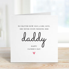 Father’s Day Card for Daddy From Daughter Cute Quote Card to Celebrate the Bond Between Father and Daughter