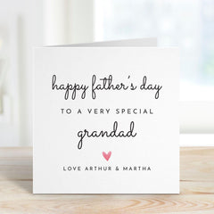 Father’s Day Card for Grandad Cute Card from Grandchildren To a Very Special Grandad with Love on Father’s Day from Grandson Granddaughter