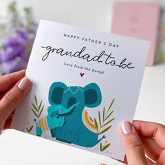Father's Day Card for Grandad to Be Cute Elephant Design Keepsake from the Bump Special Pregnancy Announcement Card Grandad to - be