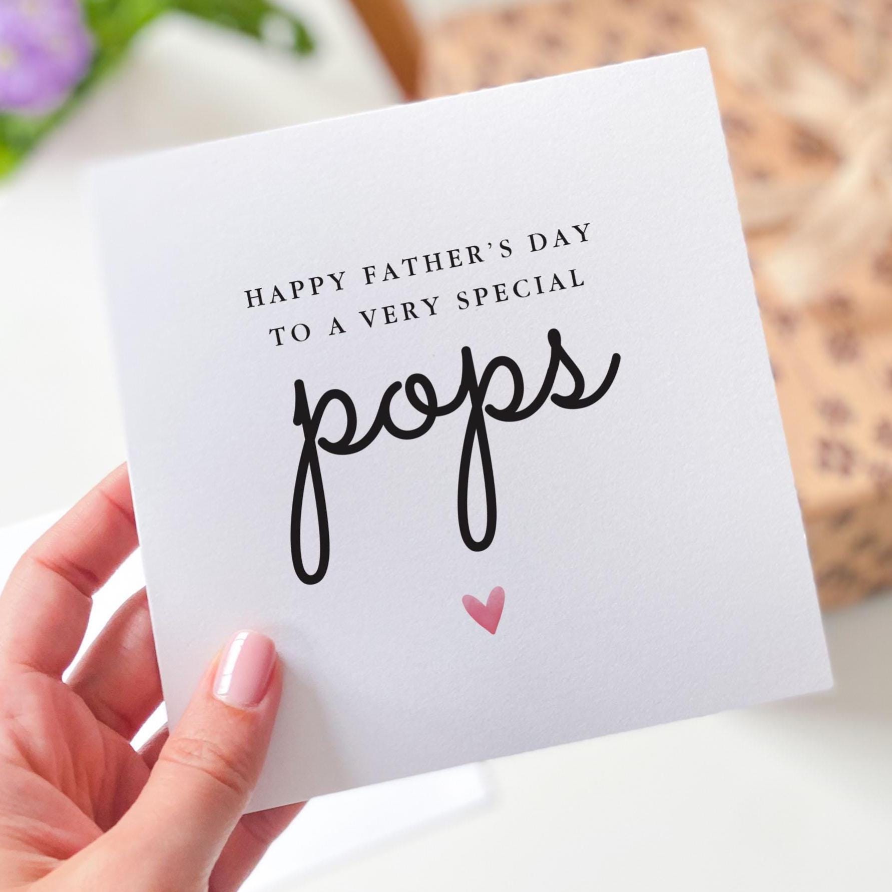 Father’s Day Card for Pops Heartfelt Card To a Special Pops First Father's Day Card for Pops