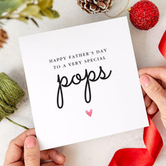 Father’s Day Card for Pops Heartfelt Card To a Special Pops First Father's Day Card for Pops