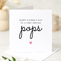 Father’s Day Card for Pops Heartfelt Card To a Special Pops First Father's Day Card for Pops