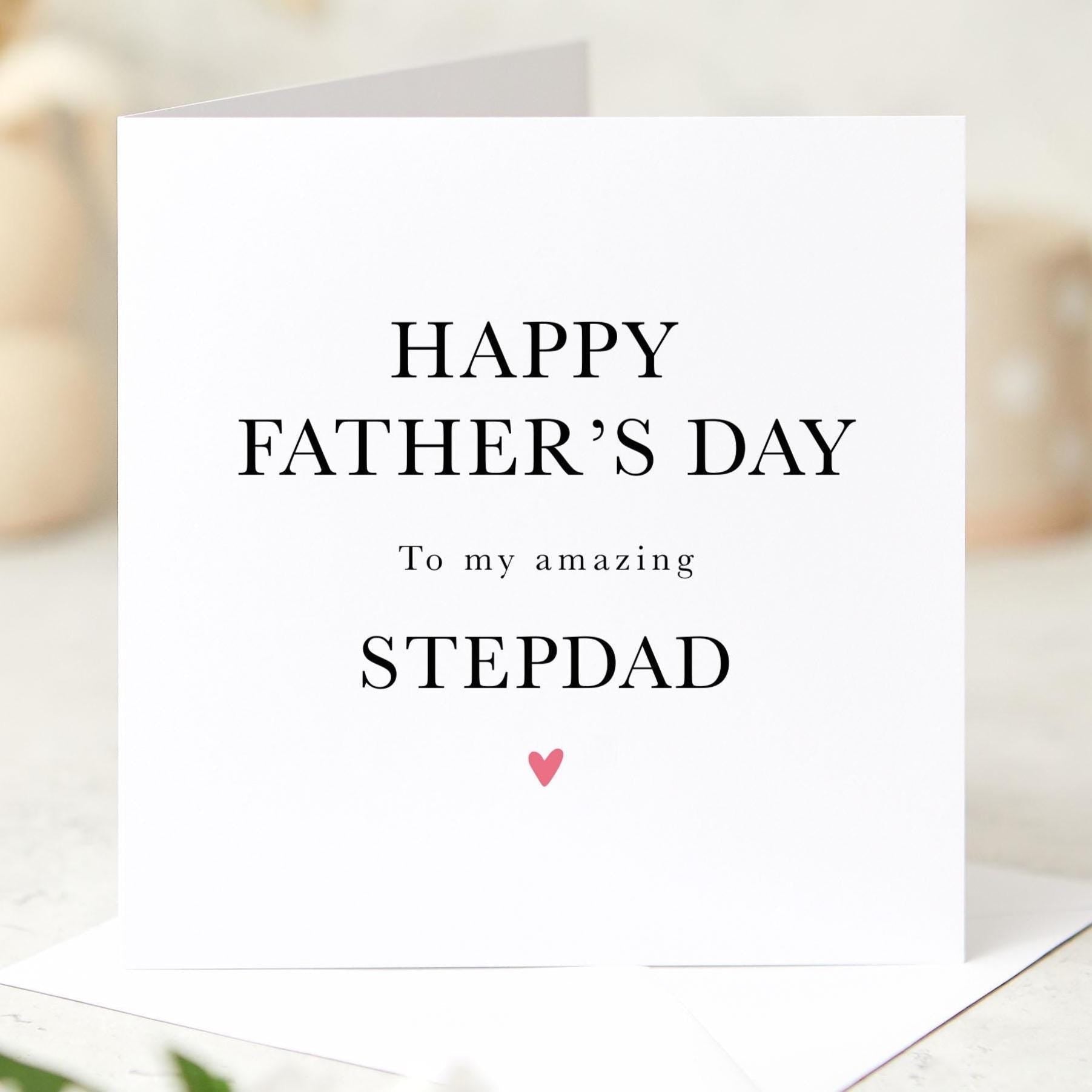 Father’s Day Card for Stepdad Thoughtful Card for a Special Step Father Bonus Dad