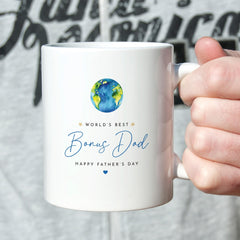 Father's Day Mug for Bonus Dad World's Best Bonus Dad Gift from Stepkids Birthday Christmas Keepsake Coffee Cup for Him