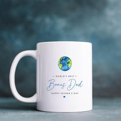 Father's Day Mug for Bonus Dad World's Best Bonus Dad Gift from Stepkids Birthday Christmas Keepsake Coffee Cup for Him