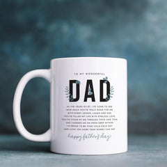 Father's Day Mug for Dad Thoughtful Poem Gift from Child Special Keepsake Coffee Cup Father's Day Present for Him from Son or Daughter