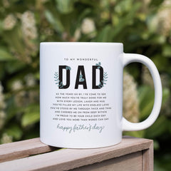 Father's Day Mug for Dad Thoughtful Poem Gift from Child Special Keepsake Coffee Cup Father's Day Present for Him from Son or Daughter