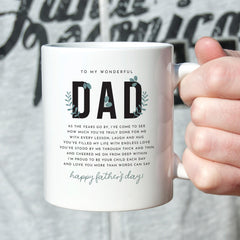 Father's Day Mug for Dad Thoughtful Poem Gift from Child Special Keepsake Coffee Cup Father's Day Present for Him from Son or Daughter