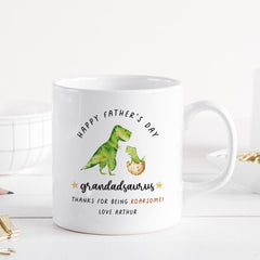 Father's Day Mug for Grandad Grandadsaurus Dinosaur Design Gift from Grandchild Roarsome Keepsake Coffee Cup from Grandson Granddaughter