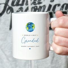 Father's Day Mug for Grandad World's Best Grandad Gift from Grandchild Father's Day Birthday Christmas Keepsake Coffee Cup for Him