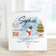 First Christmas Card for New Baby Xmas Keepsake for Son, Daughter, Niece, Nephew, Grandchild, Granddaughter, Grandson