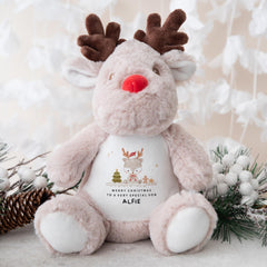 First Christmas Gift for Son Personalised Reindeer Teddy Xmas Cute Keepsake from Mum or Dad for Child’s Xmas Present for Him Son Baby Boy