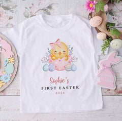 First Easter Chick T-Shirt – Personalised Baby & Toddler Easter Outfit for Boys or Girls