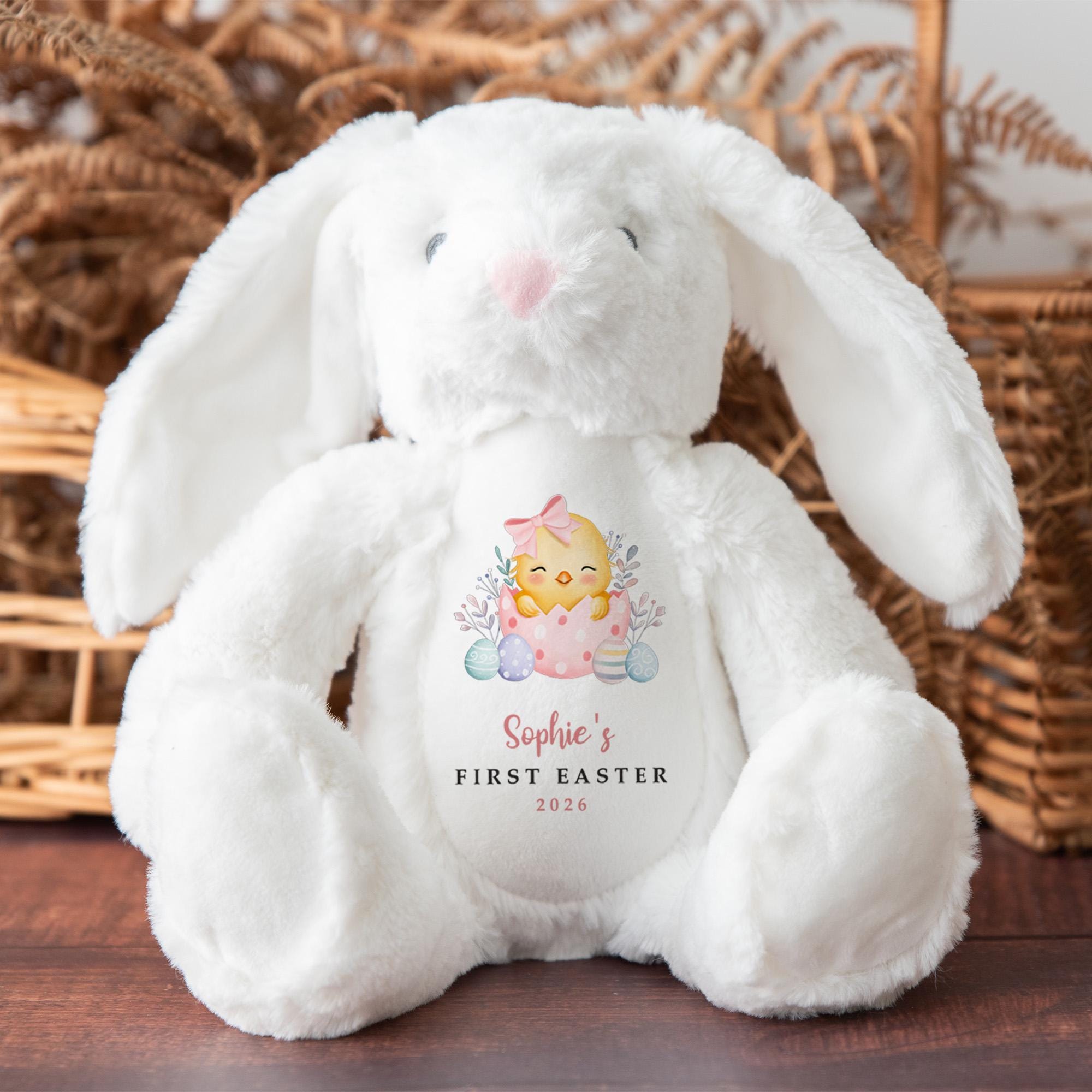 First Easter Soft Toy - Personalised Gift with Name - Plush Toy Keepsake for Baby Boy or Girl