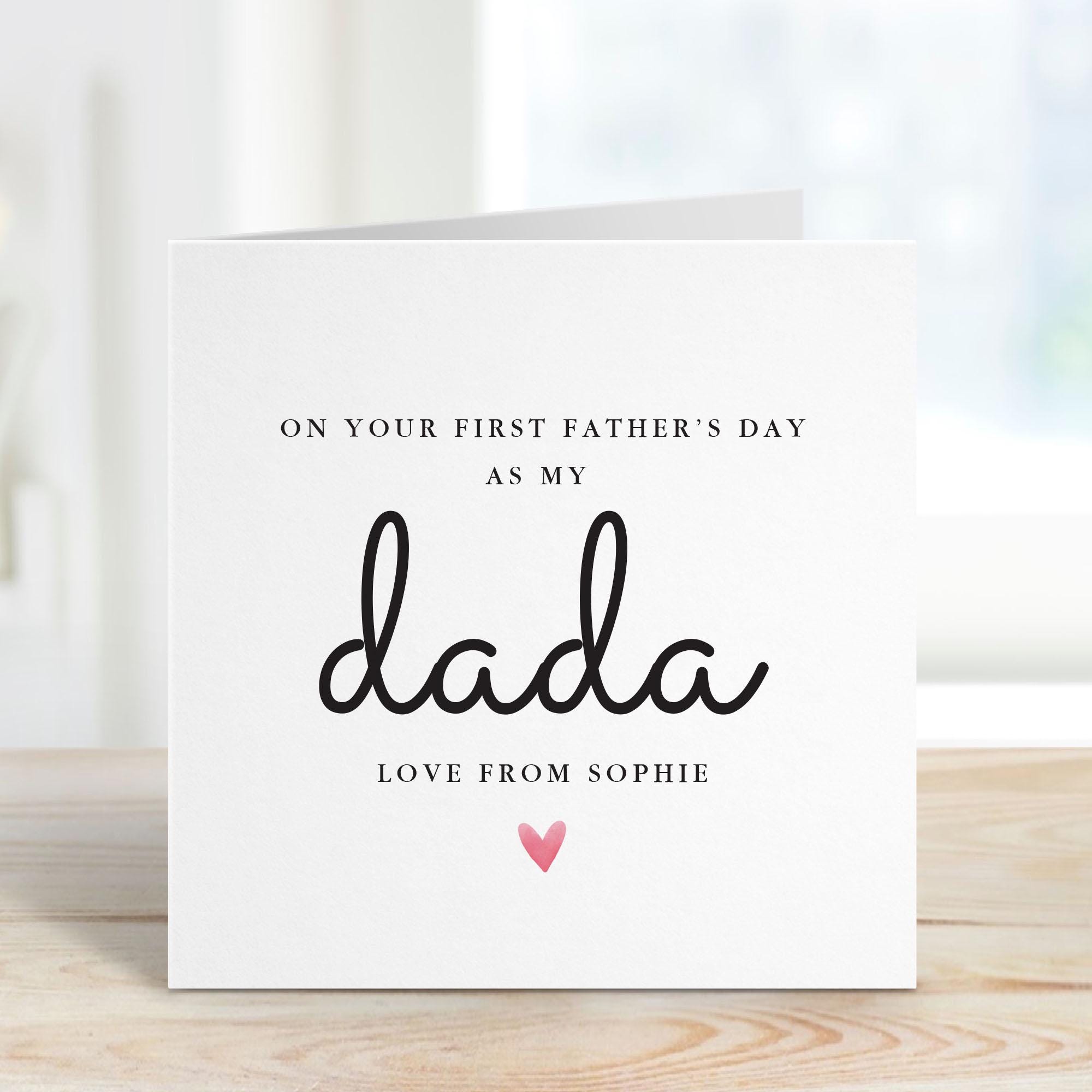 First Father’s Day Card for Dada Cute and Sentimental Card for a New Dad’s 1st Father’s Day Celebration Greeting Card for Daddy