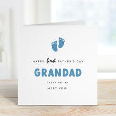 First Father’s Day Card for Grandad to Be From the Bump Baby Feet Design Keepsake from Bump I Can't Waiting to Meet You