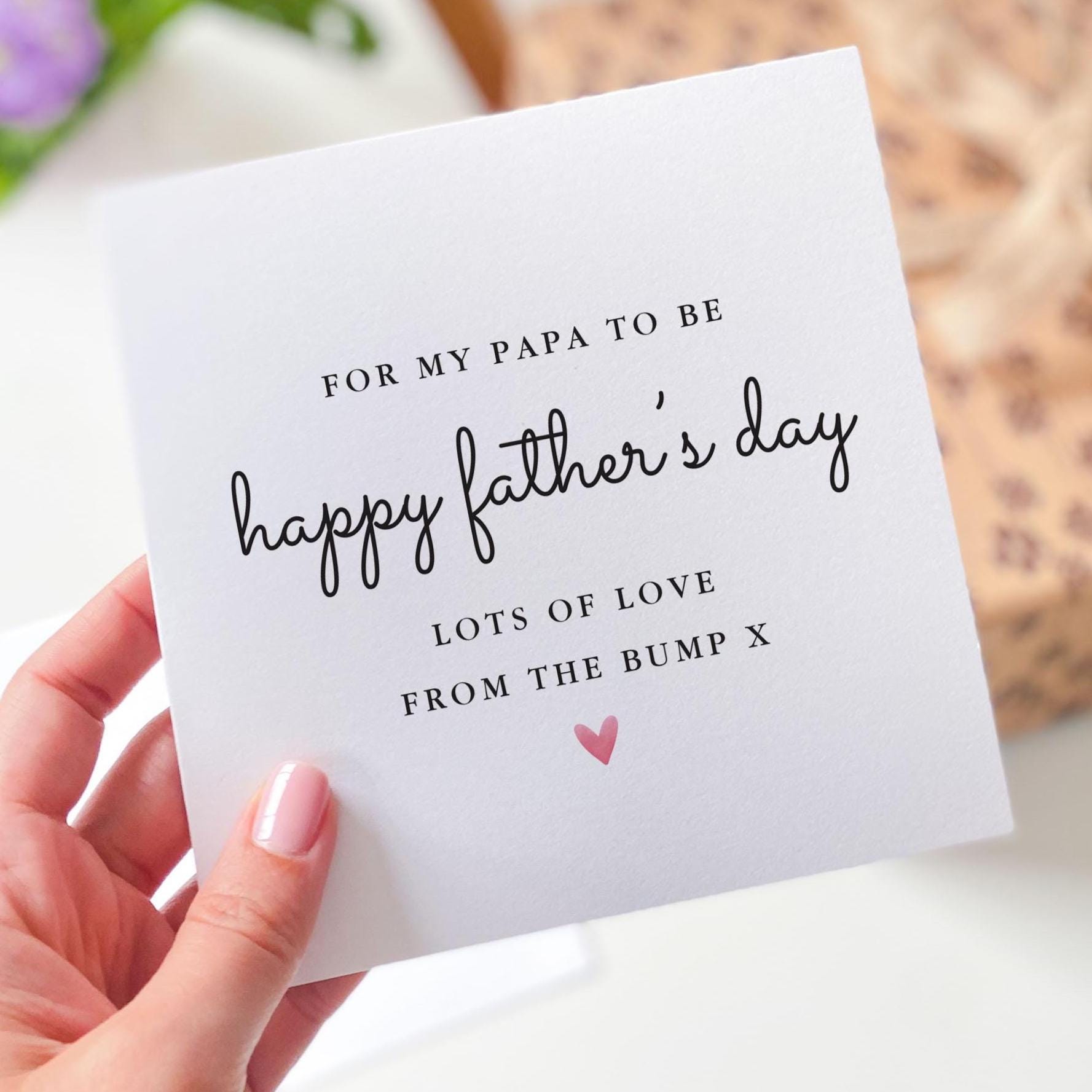 First Father’s Day Card for Papa to Be Cute Card from the Bump Thoughtful 1st Father’s Day Card for Expecting Dad Papa To - Be