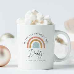 First Father's Day Mug for Daddy to Be Gift from Baby Bump Keepsake Coffee Cup for Expectant Dad New Dad Gift