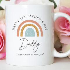 First Father's Day Mug for Daddy to Be Gift from Baby Bump Keepsake Coffee Cup for Expectant Dad New Dad Gift
