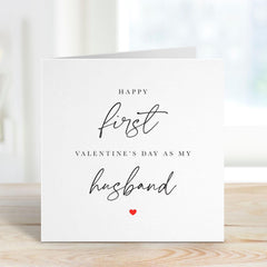 First Valentine's Day as My Husband Card Valentines Card for Him New Husband Valentine's Day Keepsake Thoughtful Love Card Newlywed Married
