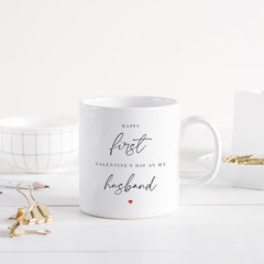First Valentine’s Day as My Husband Mug – Newlywed Married Valentine Gift