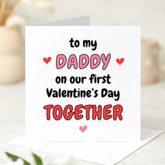 First Valentine's Day Card for Daddy Cute Heartwarming Card from Baby Thoughtful Keepsake Gift for Dad's Special Day New Dad 1st Valentine