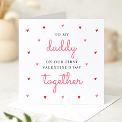 First Valentine's Day Card for Daddy Cute Heartwarming Card from Daughter Son Thoughtful Gift for New Dad from The Bump or Baby Our 1st