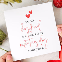 Firstvalentine's Day Card For Boyfriend Romantic Card For Him Cute And Thoughtful 1Stvalentine's Day Gift For New Relationship