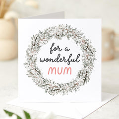 For A Wonderful Mum Christmas Card Mum Mummy Best Xmas Gift Card Mother's Day Gift Card Mother's Day Card Mum's Birthday Card