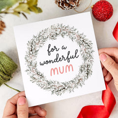 For A Wonderful Mum Christmas Card Mum Mummy Best Xmas Gift Card Mother's Day Gift Card Mother's Day Card Mum's Birthday Card