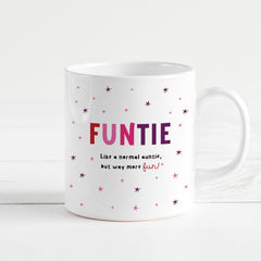 Funny Auntie Mug – Cute Christmas Gift for Funtie – Like a Normal Auntie but Way More Fun Coffee Cup - Aunt's Birthday Present