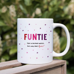 Funny Auntie Mug – Cute Christmas Gift for Funtie – Like a Normal Auntie but Way More Fun Coffee Cup - Aunt's Birthday Present