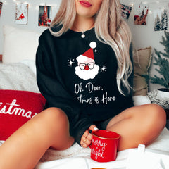 Funny Christmas Jumper - Gift for Her - Oh Deer Xmas Sweatshirt Winter Holiday Outfit