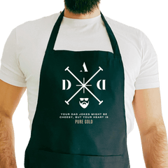 Funny Dad Apron Father's Day Gift for Daddy BBQ Apron for First Father’s Day Keepsake Cheesy Dad Joke Cooking Gift Barbecue Lover Dada Gift