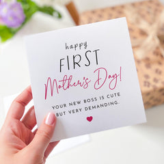 Funny First Mother's Day Card from Baby New Mum Gift Card for Sleep Deprived Mummy 1st Mothers Day Gift Parenting Humour New Parent Present