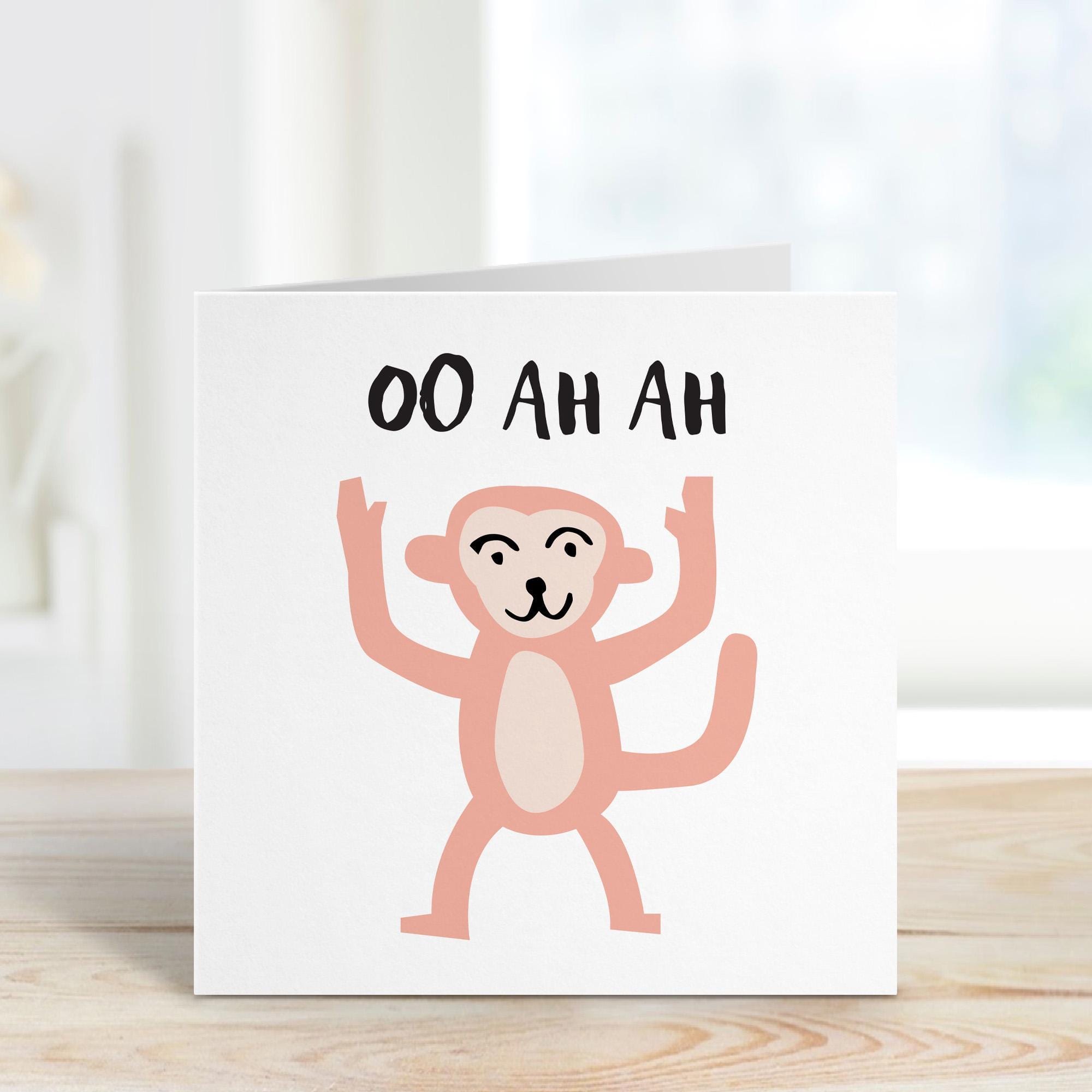 Funny Monkey Card With 
