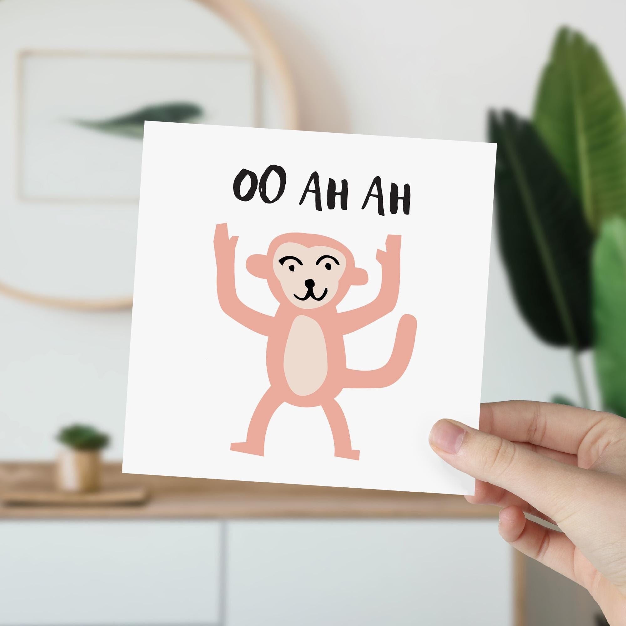 Funny Monkey Card With 