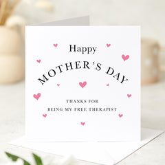 Funny Mother's Day card thank you for being my free therapist Card for Mum From Daughter Forever Friend Mummy