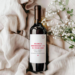 Funny New Home Wine Label Gift Welcome to Homeownership Sticker Housewarming Gift for Friend Family Wine Prosecco Bottle Sticker Homeowner