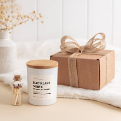 Funny Scented Soy Wax Candle Gift Set For Dad Dad's Last Nerve Oh Look... It's On Fire Father's Day Christmas Birthday