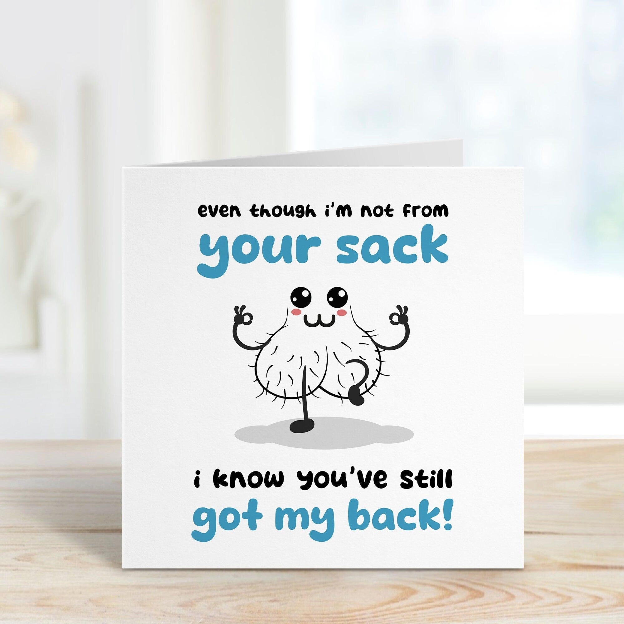 Funny Step - Dad Card Even Though I'M Not From Your Sack Father's Day Gift For Stepdad Funny Christmas Birthday Gift Card Step Dad Step Father