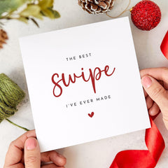 Funny Valentine's Day Card for Boyfriend Girlfriend The Best Swipe I've Ever Made Online Dating Anniversary Card for Him Her Love Gift