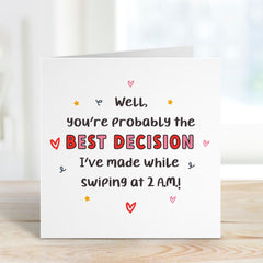 Funnyvalentine's Day Card For Boyfriend Girlfriend Husband Wife Cute Romantic Card For Online Dating Couple Unique Love Gift Card