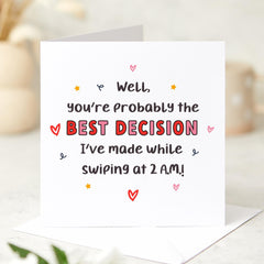 Funnyvalentine's Day Card For Boyfriend Girlfriend Husband Wife Cute Romantic Card For Online Dating Couple Unique Love Gift Card